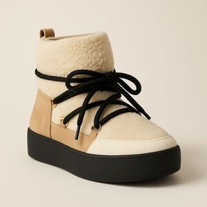 Scoop Women’s Faux Shearling Boots – Taupe, Size 8.5 – NIB